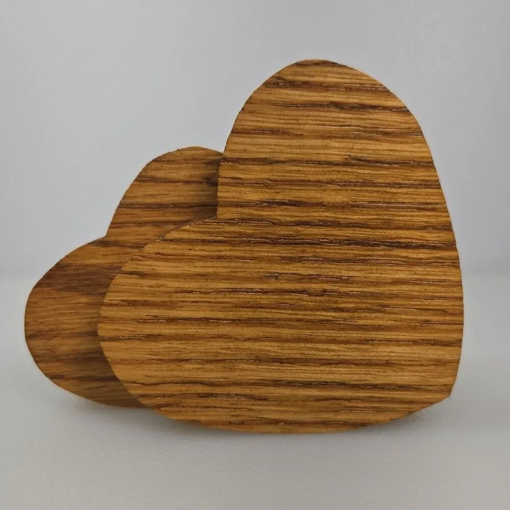 VTG Wooden Heart Candle Holder / Bud Vase Rustic Handcrafted Oak Decor 80s 90s